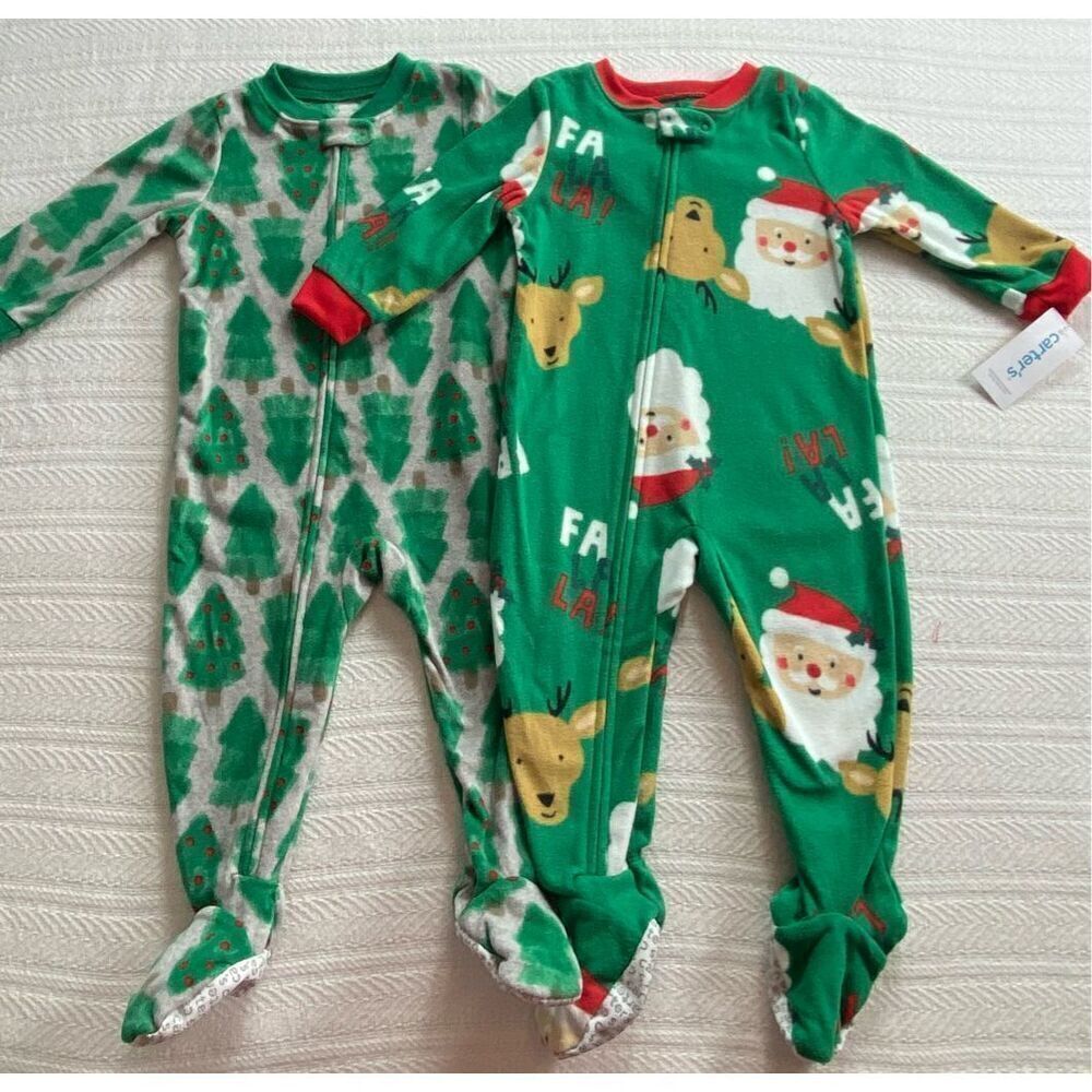 CARTER’S 2 -18M WINTER FLEECE FOOTED SLEEPERS